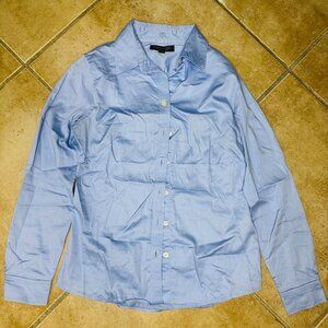 Banana Republic Blue  Dress Shirt Size Petite 4